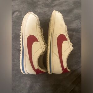 Classic Nike Cortez Red White and Blue Shoes.
